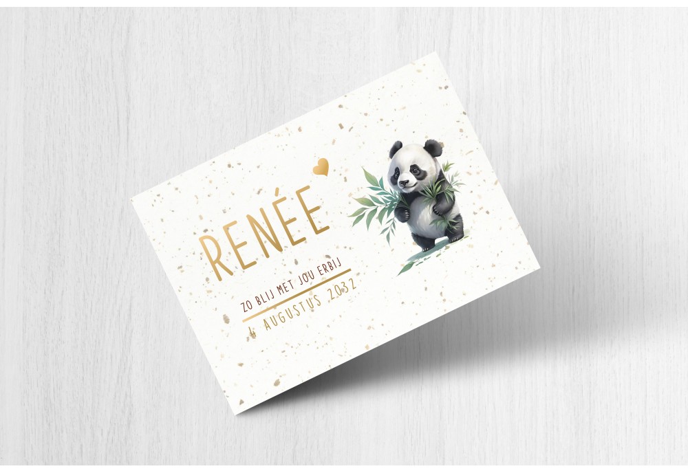 Kleine panda met blaadjes vast Kleine panda met blaadjes vast